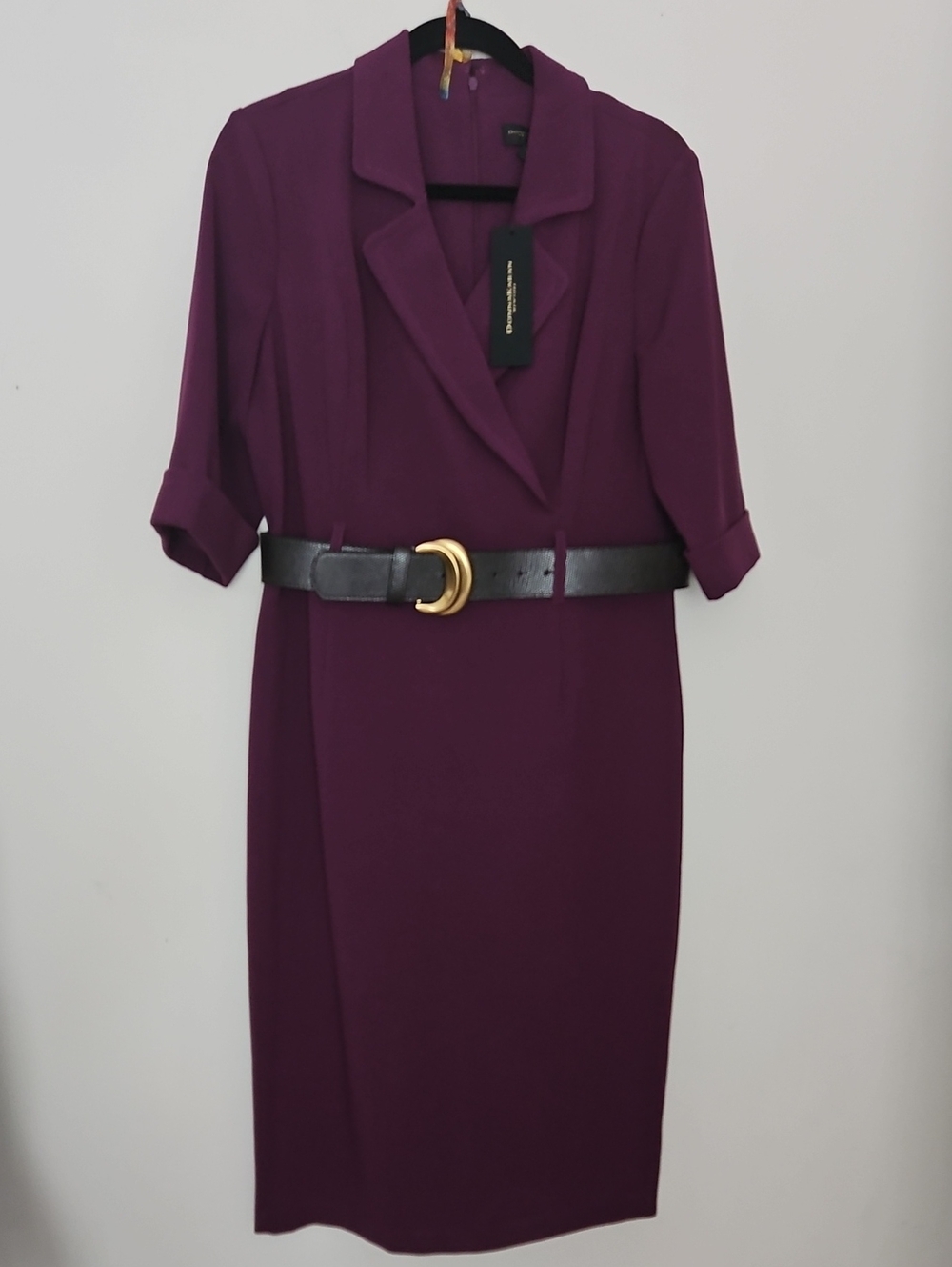 Donna Karan New York Belted Dress, Size 12. NWT
